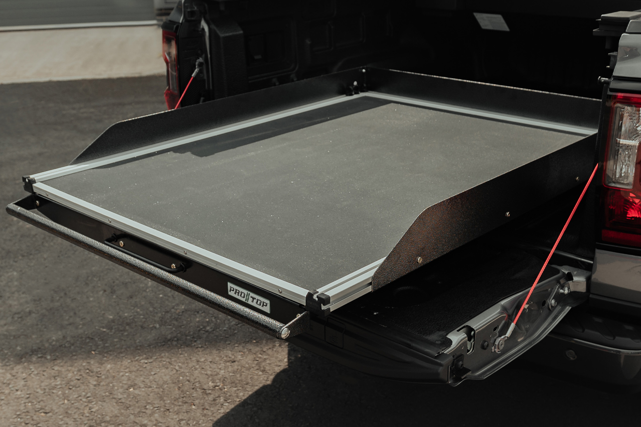Rhino deck finish bed slide fitted to a Next-Gen 2023 Ranger
