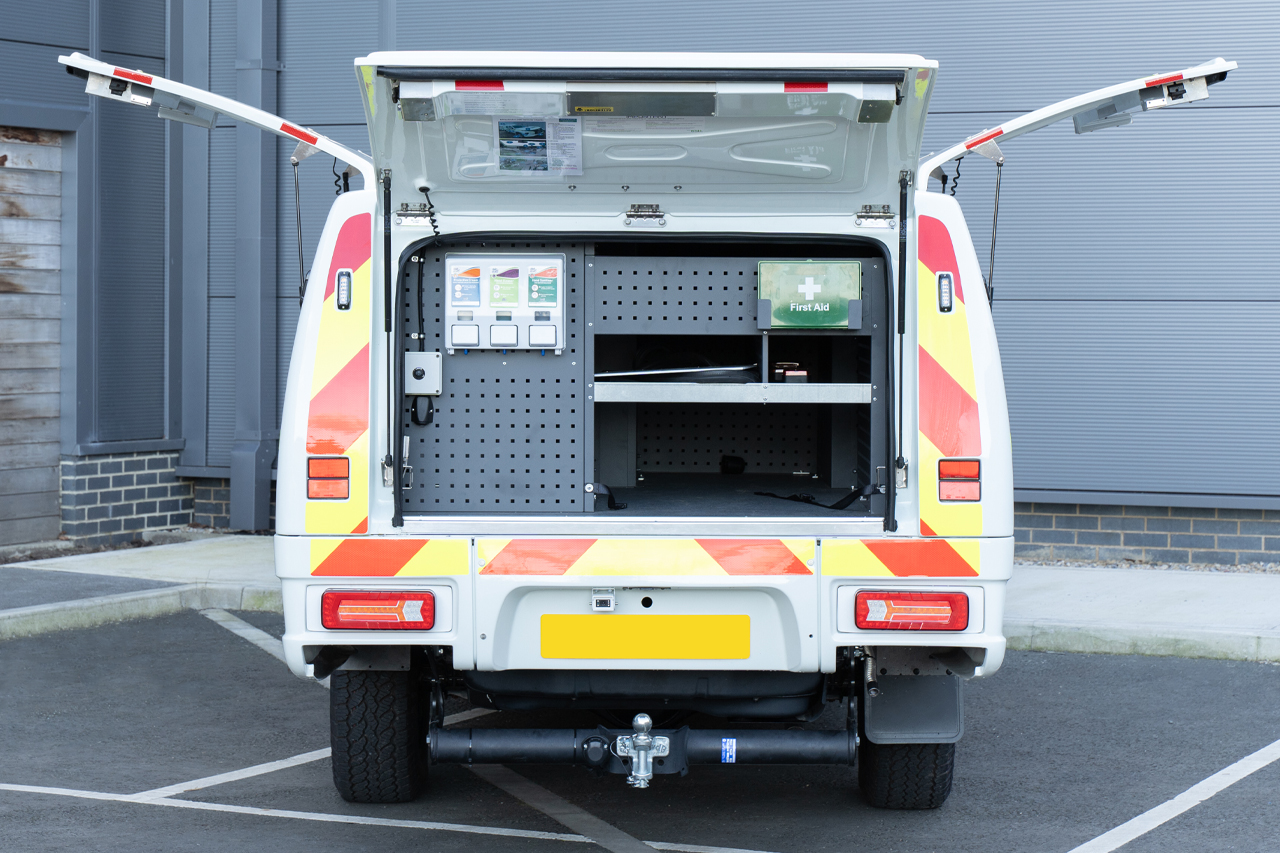 L200 Rear Step on a commercial hardtop canopy